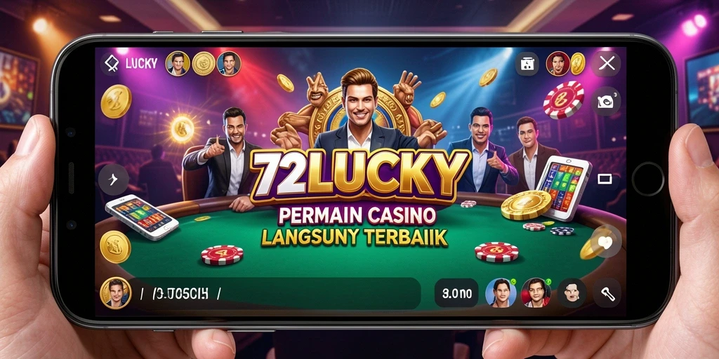 Screenshot 72LUCKY menampilkan pengalaman bermain Live Casino yang mengasyikkan.