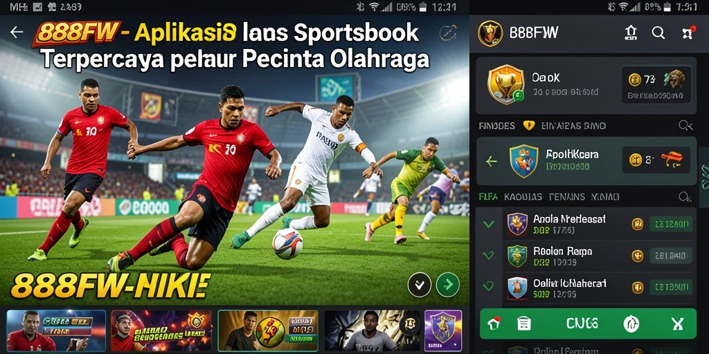 Tampilan menarik dari aplikasi 888FW yang menunjukkan pengalaman taruhan olahraga.