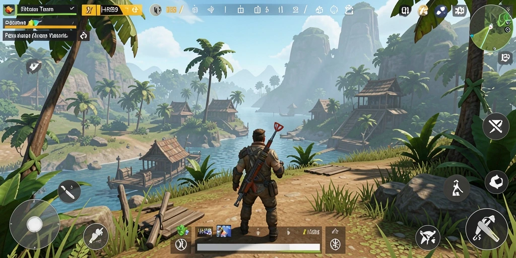 Tampilan gameplay <strong>HR89</strong> yang menakjubkan dalam dunia terbuka.