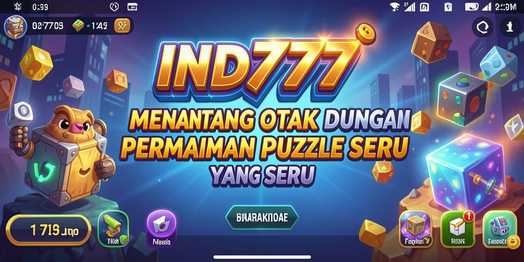 Tampilan gameplay seru dari game Puzzle IND777 yang menantang.