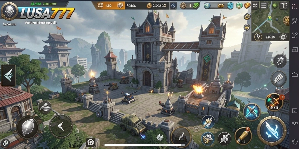 Gameplay LUSA777 dengan aksi pertahanan menara yang seru dan strategis.