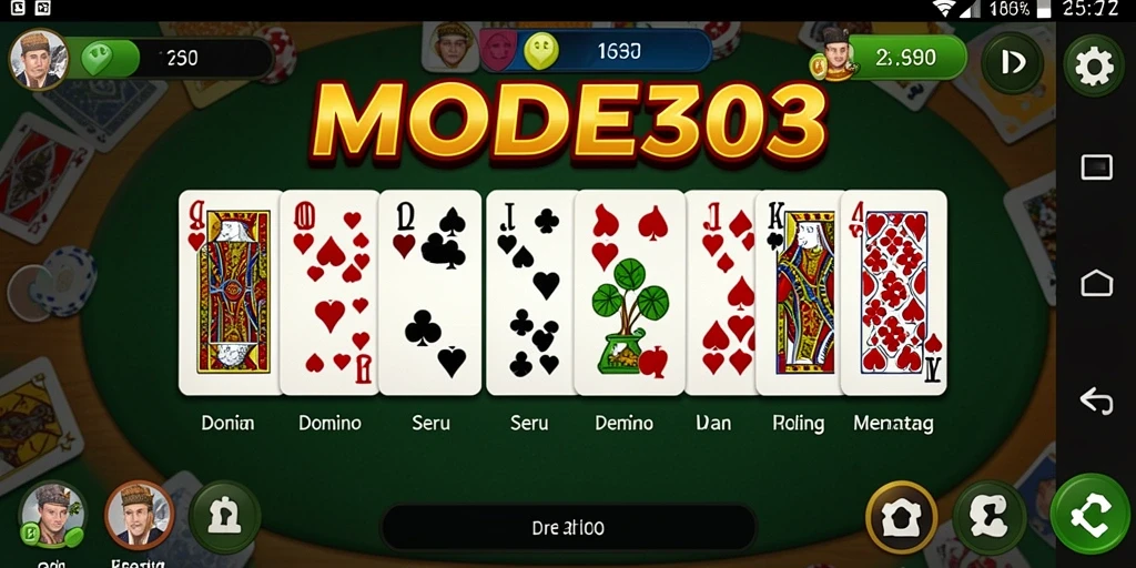 Tampilan gameplay menarik dari MODE303 dengan pengalaman bermain domino.