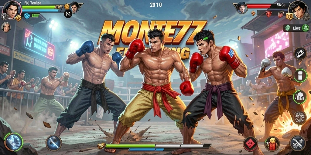 Tampilan gameplay seru dan mendebarkan dari MONTE77