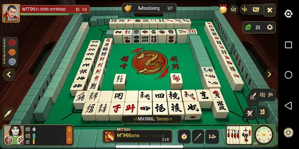 Screenshot MT966 menampilkan gameplay Mahjong yang menarik dan interaktif.