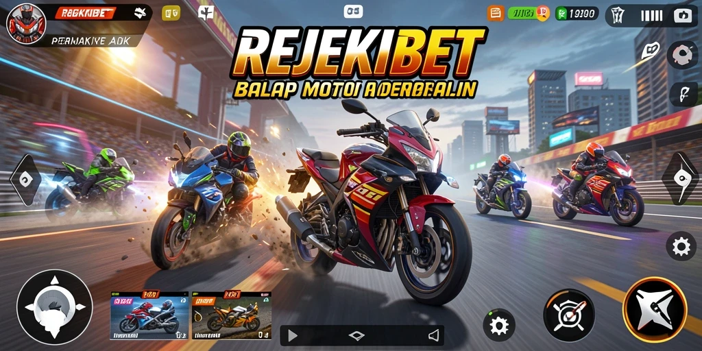 Gameplay mendebarkan dalam balapan motor yang menyenangkan.
