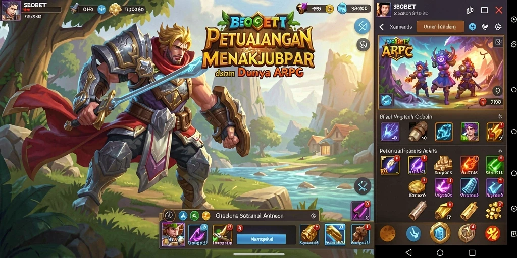 Tampilan menakjubkan dari gameplay ARPG di SBOBET.