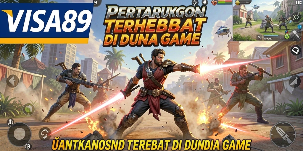 Tampilan gameplay epik dari pertarungan karakter di VISA89.